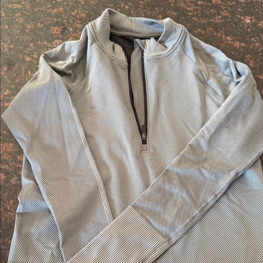 Lululemon Striped Quarter-Zip Pullover Size 4?